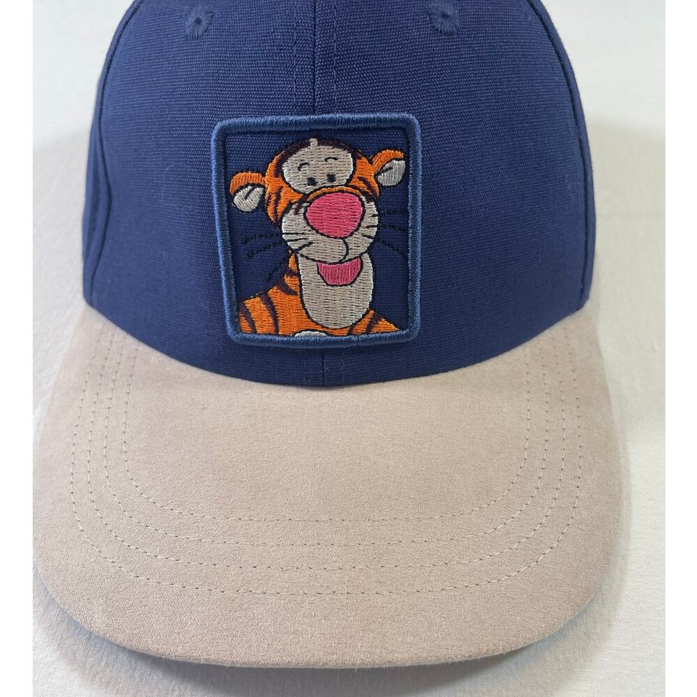 Disney Winnie the Pooh Tigger Baseball Cap Denim Tan Blue Adjustable - Picture 6 of 8